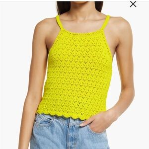 French Connection Nora Crochet Sleeveless Top NWT